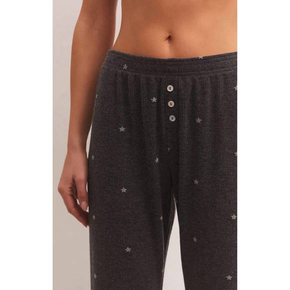 NEW Z SUPPLY cozy days star jogger in heather black - Picture 4 of 4